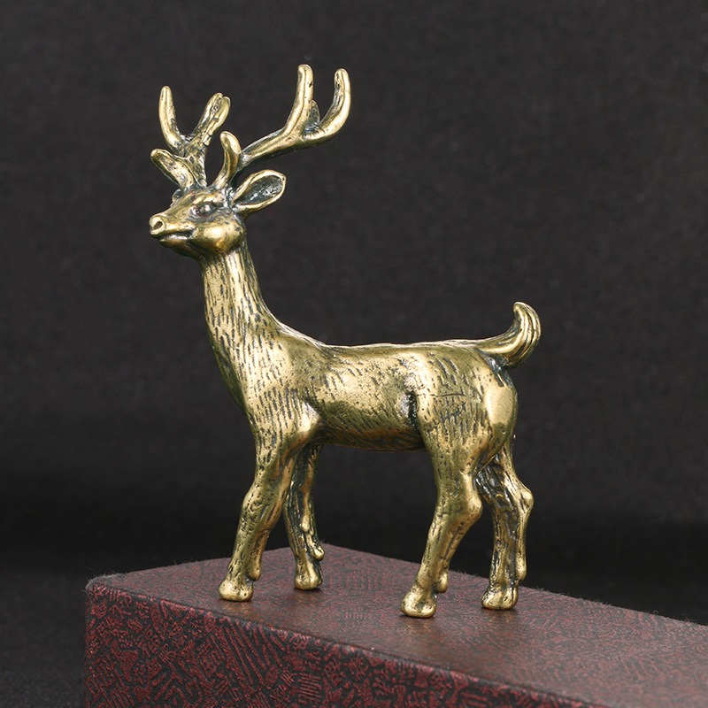 Vintage Collectible Christmas Ornaments - 1 PC Creative Vintage Brass Elk