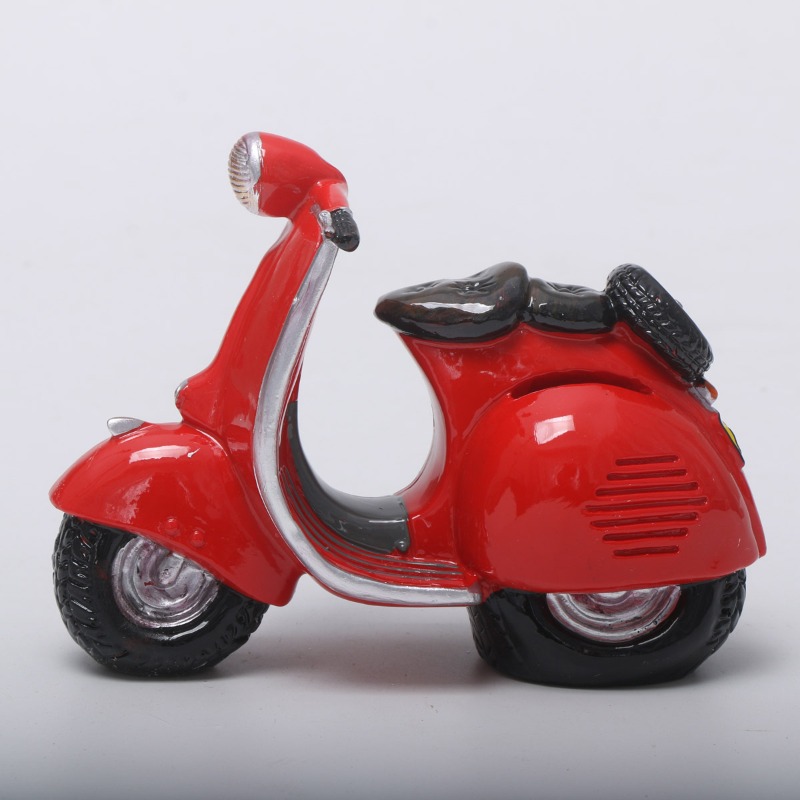 Vintage Collectible Christmas Ornaments - Vintage red motorcycle ornament,piggy bank ornament,mini