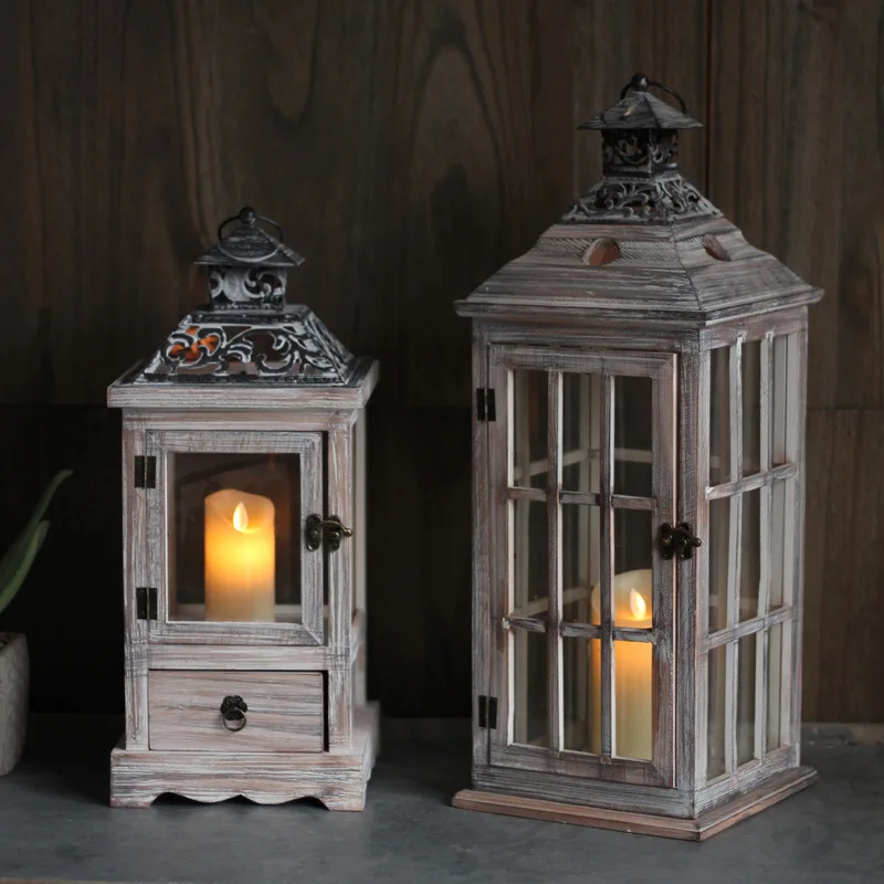 Vintage Wooden Glass Wind Lamp – Collectible Vintage Lamps recenzja i cena