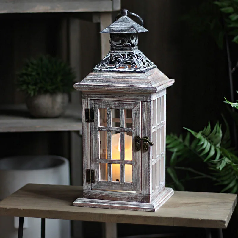 Vintage Wooden Glass Wind Lamp – Collectible Vintage Lamps recenzja i cena