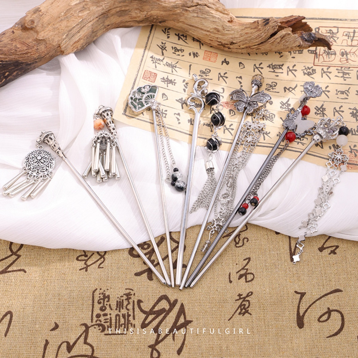 Elegant Women's Hairpin Antiqu – Vintage Collectible Item recenzja i cena