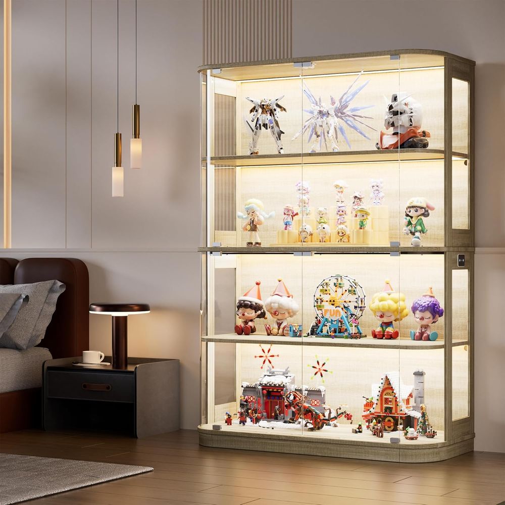 47.2 Glass-Door 4-Tier Display – Collectible & Vintage Dolls For Halloween recenzja i cena