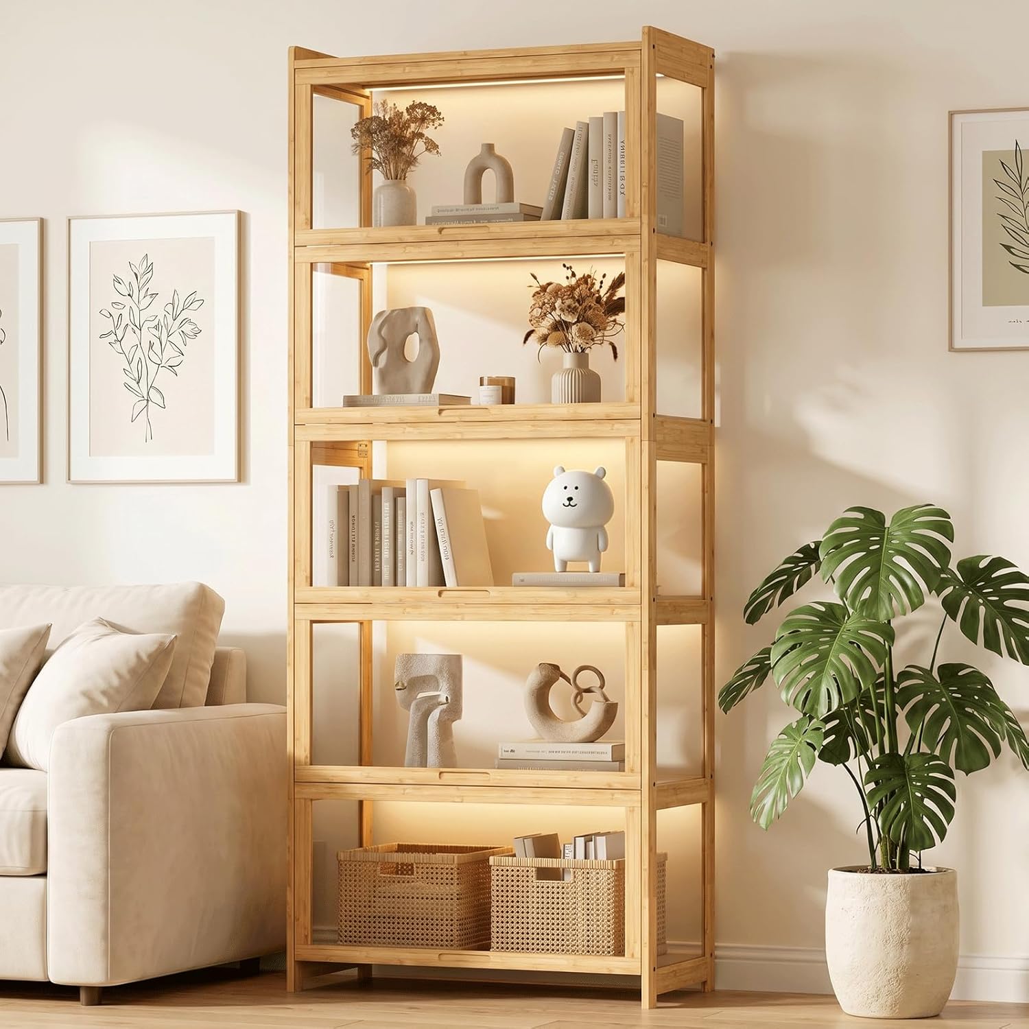 Display Cabinet with Acrylic D – Collectible & Vintage Dolls For Halloween recenzja i cena