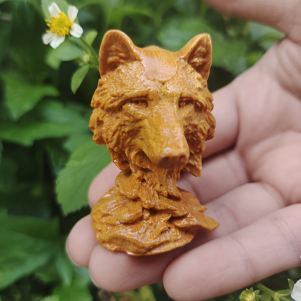 Vintage Wooden Wolf Head Sculp – Vintage Collectible Christmas Ornaments recenzja i cena