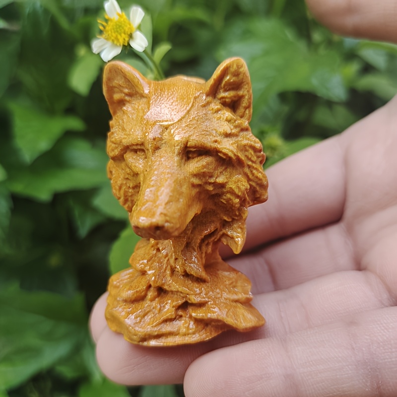 Vintage Wooden Wolf Head Sculp – Vintage Collectible Christmas Ornaments recenzja i cena