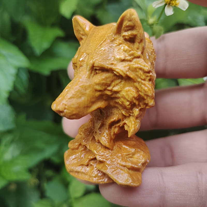 Vintage Wooden Wolf Head Sculp – Vintage Collectible Christmas Ornaments recenzja i cena
