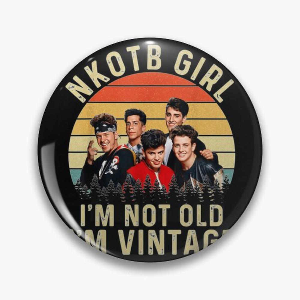 Retro NKOTB Girl I'm NOT Old   – Vintage Collectible Buttons recenzja i cena