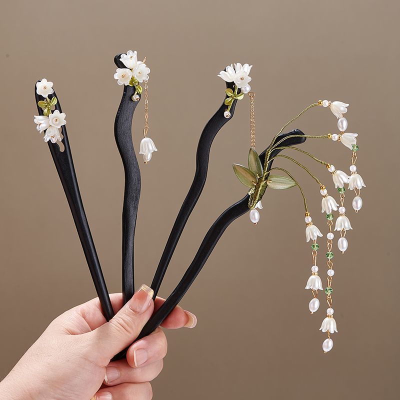 Wooden Flower Hairpin Vintage  – Vintage Collectible Item recenzja i cena