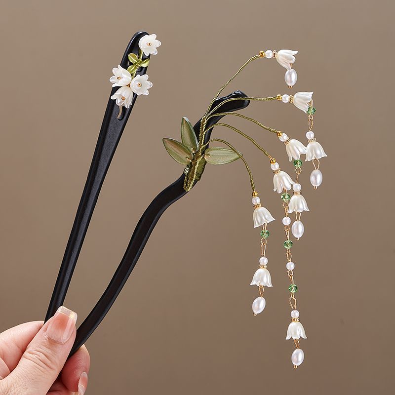 Wooden Flower Hairpin Vintage  – Vintage Collectible Item recenzja i cena