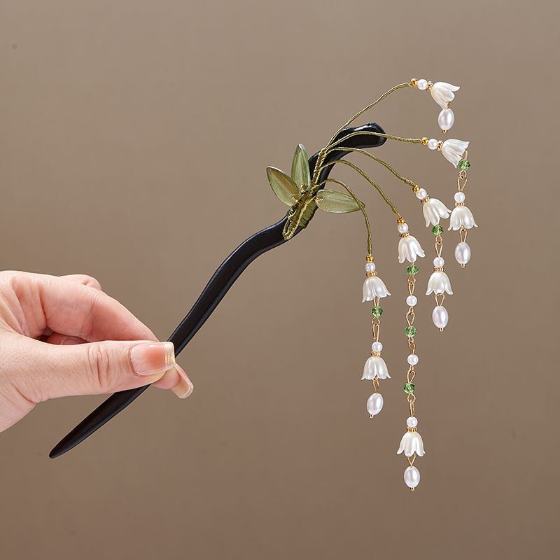 Wooden Flower Hairpin Vintage  – Vintage Collectible Item recenzja i cena