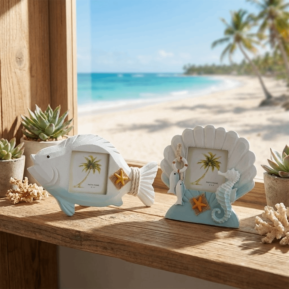 3-inch Ocean-Themed Photo Fram – Vintage Collectible Shop recenzja i cena