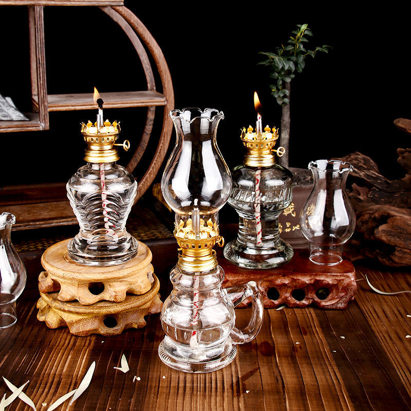 Glass Oil Lamp Classic Retro V – Collectible Vintage Lamps recenzja i cena