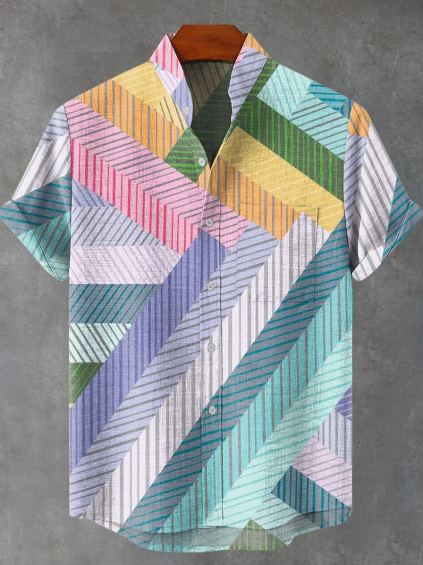New Men's Short Sleeve Linen S – Vintage Collectible Shop recenzja i cena