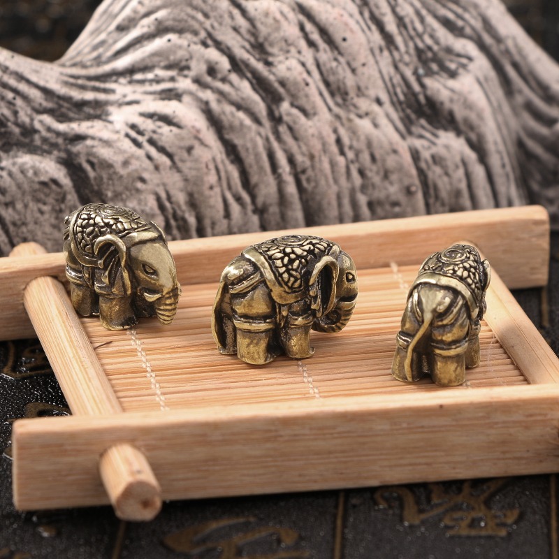1 PC Cute Elephant Solid Brass – Vintage Collectible Christmas Ornaments recenzja i cena