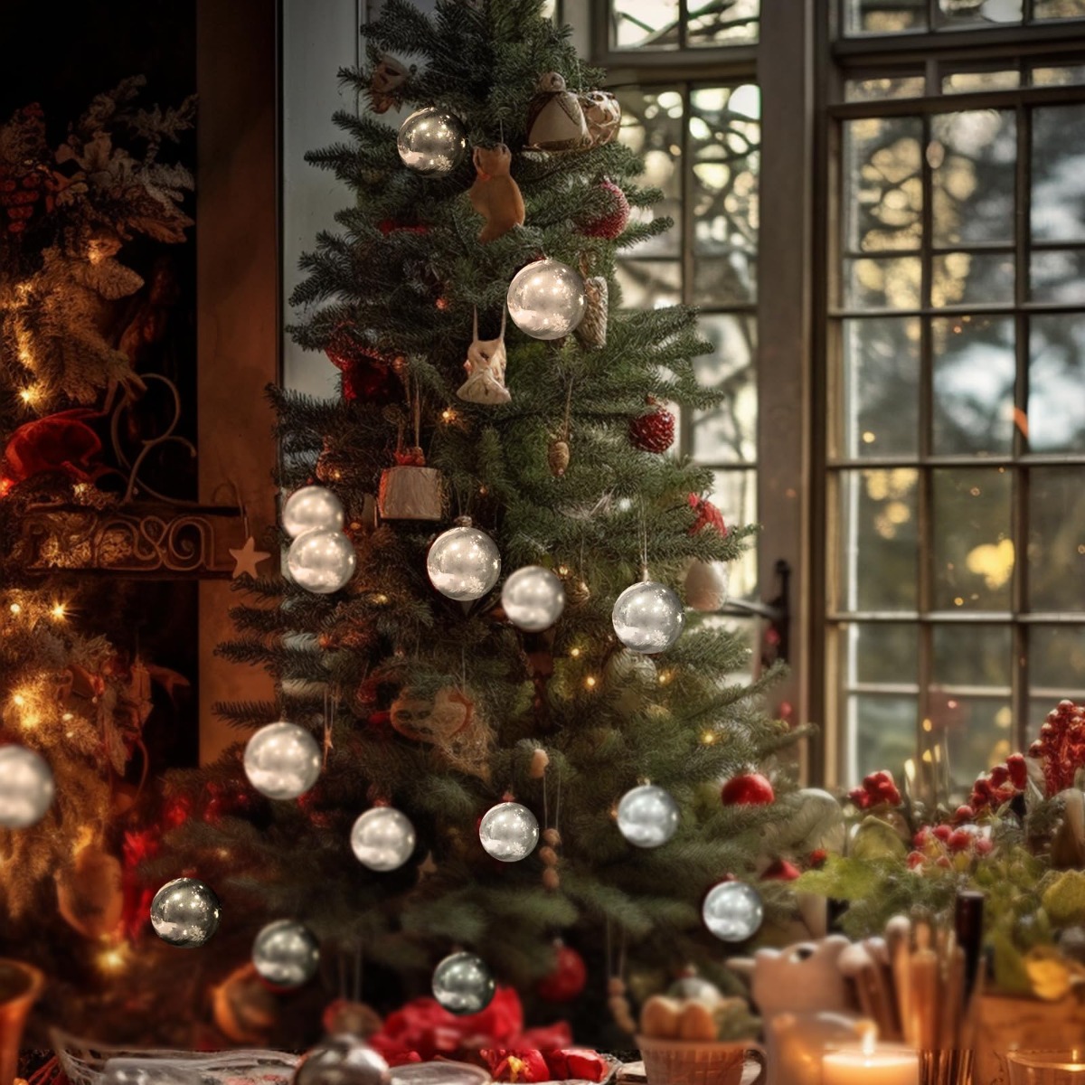 Christmas Ball Ornaments Silve – Vintage Collectible Christmas Ornaments recenzja i cena