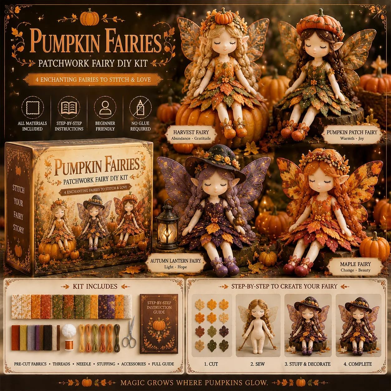 Fairy Patchwork DIY Collection – Collectible & Vintage Dolls For Halloween recenzja i cena