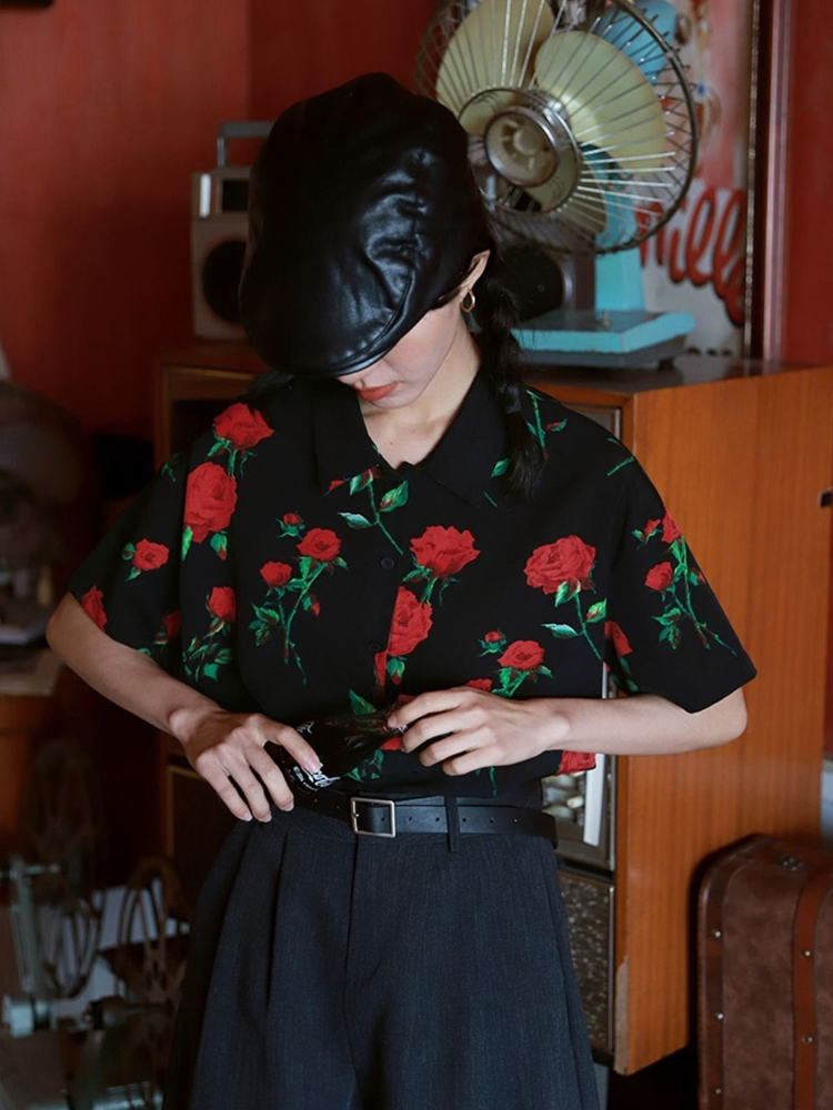 Vintage Short Sleeve Rose Prin – Vintage Collectible Buttons recenzja i cena