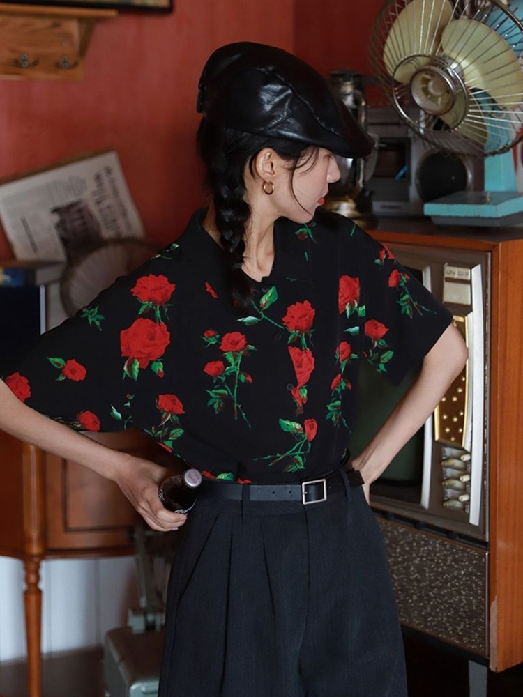 Vintage Short Sleeve Rose Prin – Vintage Collectible Buttons recenzja i cena